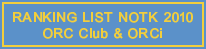 NOTK 2010 Ranking List ORC Club & ORCi